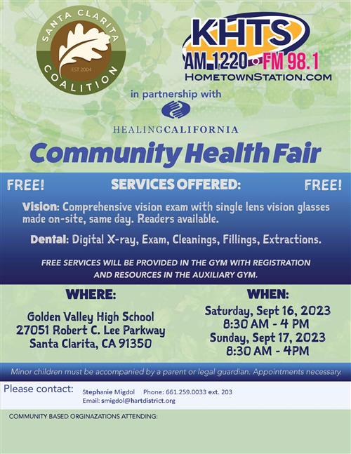 Community Health Fair Flyer 